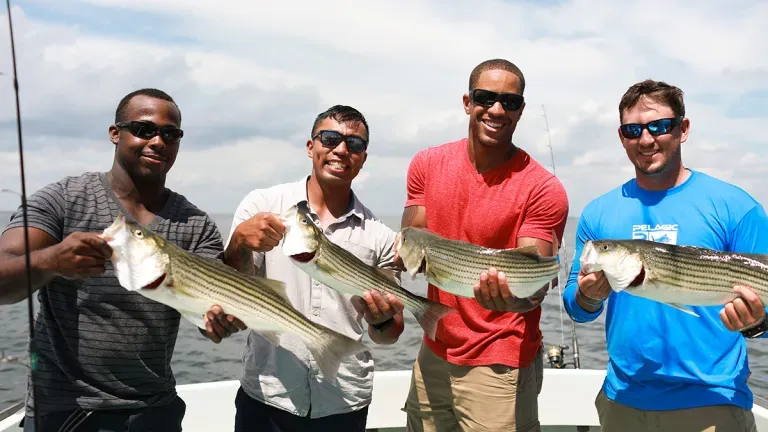 Fishermen with catch of the day
