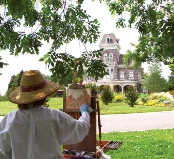 Stroll along a nature trail amid beautiful traditional and themed gardens that ornament the grounds at Cylburn Arboretum in Baltimore.